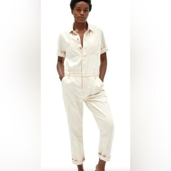 EVERLANE 🤍 Short Sleeve Coveralls (Off-white) Size 0 - Picture 1 of 6